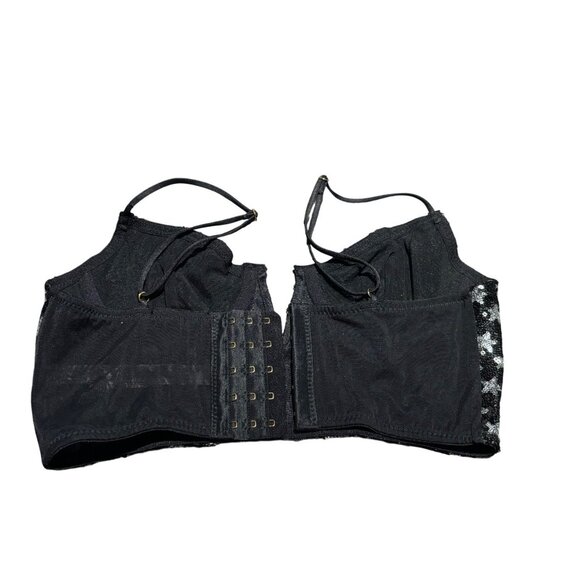 Anthropologie Womens Black Star Sequin Bralette With Adjustable Straps Size XS - Picture 5 of 7